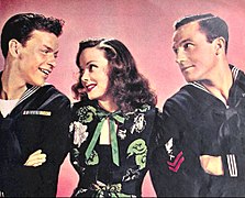 Avec Kathryn Grayson et Gene Kelly, pour le film Escale à Hollywood (1945)