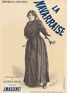 La Navarraise poster, by Reutlinger family photographer (restored by Adam Cuerden)