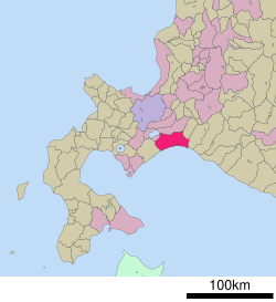 Tomakomain sijainti Hokkaidōn prefektuurissa