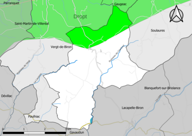 Carte en couleur présentant le(s) SAGE couvrant le territoire communal