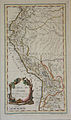 Historical map of Peru by Benard. Ca. 1750