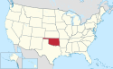 Location map of Oklahoma.