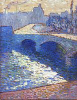 Robert Antoine Pinchon, La Seine à Rouen au crépuscule, 1905, oil on paperboard, 65 x 54 cm, private collection