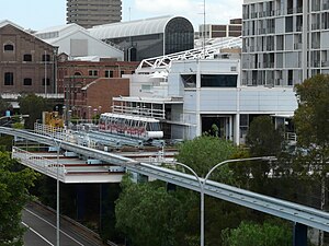 Maintenance and storage depot for the Sydney monorail.