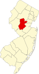 State map highlighting Somerset County