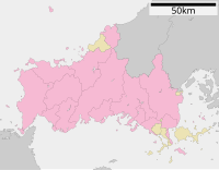 山口城の位置（山口県内）