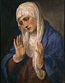 Mater Dolorosa, 1554 von Tizian, Museo del Prado (Madrid).