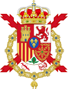 Escudo de armas del rey Juan Carlos I, rey de España entre 1975-2014