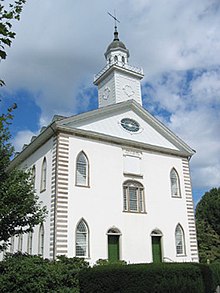 Kirtland Temple, det första mormontemplet, uppfört 1836.