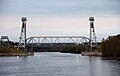 Railway bridge over the river the Svir