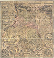 Karte Oberösterreichs. Archiducatus Austriae Superioris Descriptio facta Anno 1667. Georg Matthäus Vischer, erschienen 1669