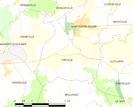 Mapa obce Théville