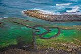 Double Heart fishing weir in Penghu, Taiwan