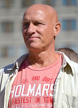 Lars Göran Persson på Sergels torg under Stockholms Kulturfestival 2013.