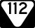 State Route 112 marker