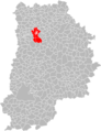 Localisation de Magny-le-Hongre au sein de Val d'Europe Agglomération.