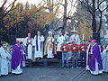 Satue in the front of the Maribor Cathedral