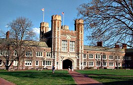 Brookings Hall, het meest iconische gebouw van de Washington-universiteit campus.