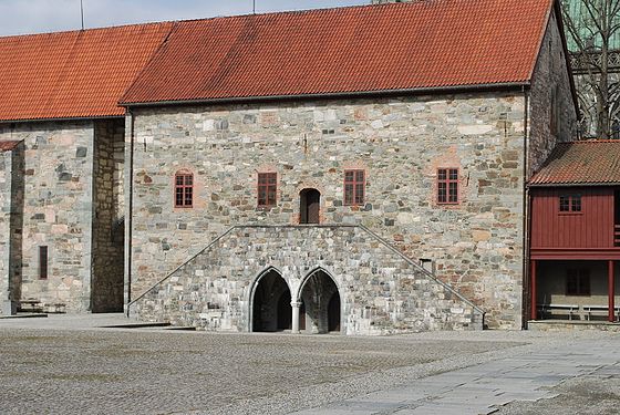 Den ældste del af Ærkebispegården i Trondheim, hvor Olav Engelbrektsson boede i sin tid som ærkebiskop