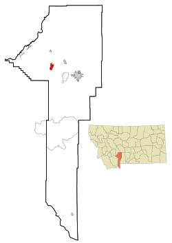 Location of Amsterdam-Churchill, Montana