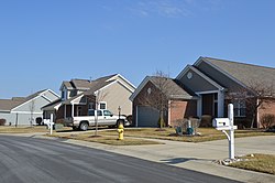 Suburban development off Trebein Road