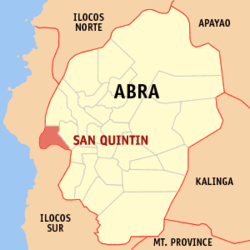 Mapa ning Abra ampong San Quintin ilage