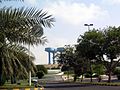 Ruwais(UAE) with blue water towers