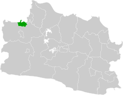 Location within West Java