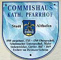 English: Plaque Deutsch: Schild