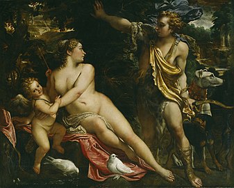 Venus and Adonis (c. 1595) by Annibale Carracci