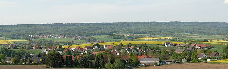 Udsigt fra motorvej A 2 i Auetal