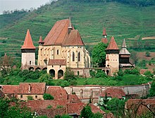 Biserica fortificată din Biertan Machetă pentru biserica fortificată din Biertan Planul fortificaţiei din Biertan[1]