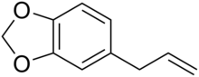 Skeletal formula of safrole