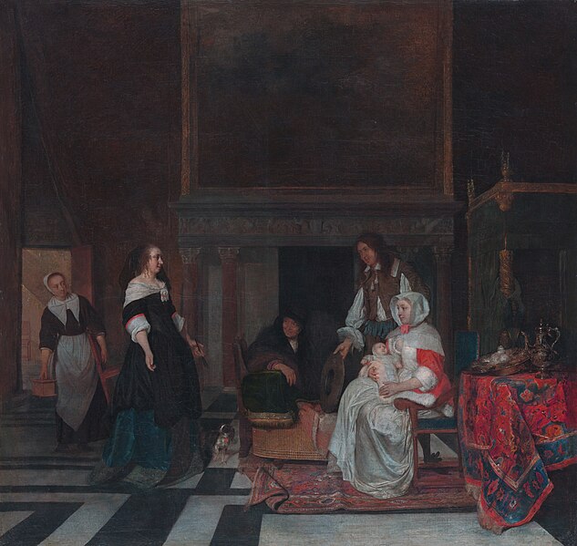 File:Visit to the nursery, by Gabriël Metsu.jpg