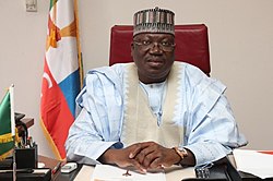 Voorzitter (President) van de Senaat, Ahmed Ibrahim Lawan.