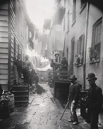 Bandits' Roost, 59 1/2 Mulberry Street by Jacob Riis, restored by Adam Cuerden