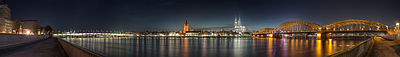 Thumbnail for File:Cologne - Panoramic Image of the old town at dusk.jpg