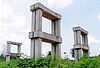 Pillars of the Bangkok Elevated Road and Train System