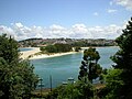 Praia de Santa Cristina (pertencente ó concello de Oleiros) desde Eirís