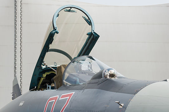 Sukhoi Su-35S cockpit.