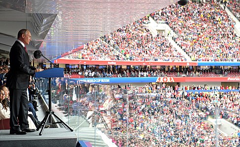 FIFA World Cup 2018 in Russia opening ceremony with president Putin (Fußball-Weltmeisterschaft 2018)