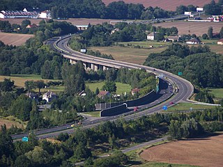 Dálnice D10 u Březiny.