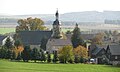 Deutsch: Blick ins Dorf und auf die Kirche English: view to the village, with church