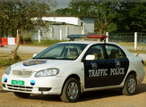 En Toyota Corolla från Capital Territory Police i Islamabad, Pakistan