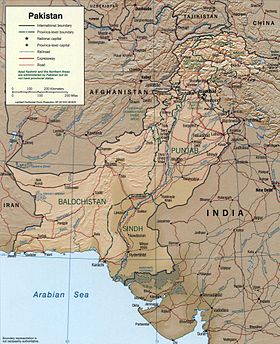 carte : Géographie du Pakistan