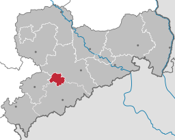 Läget för Chemnitz i Sachsen