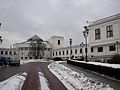 Sejm RP, budynek główny widziany od strony ul. Maszyńskiego