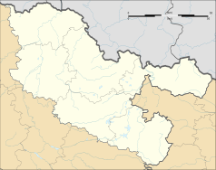 Mapa konturowa Mozeli, w centrum znajduje się punkt z opisem „Montdidier”