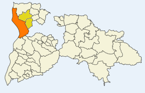 Poziția orașului Breisach am Rhein pe harta districtului Breisgau-Hochschwarzwald