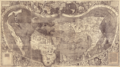 World map of Waldseemüller, which first used the name America, 1507